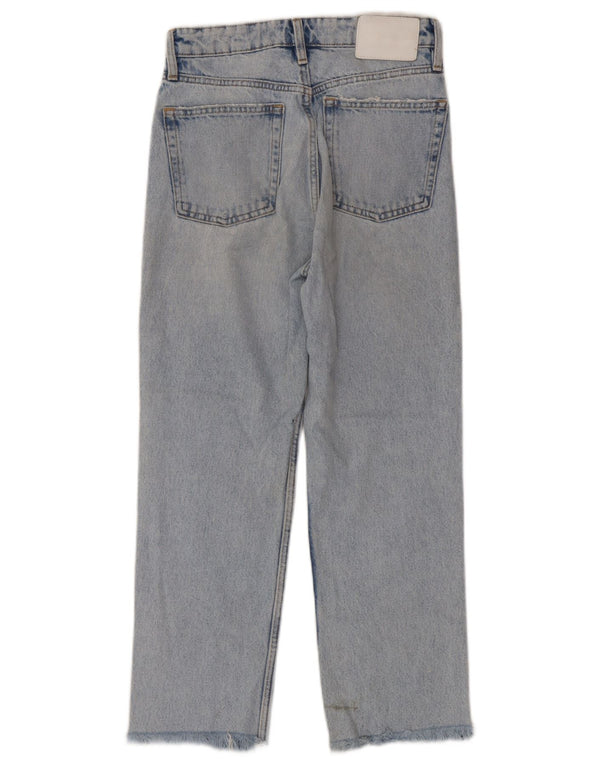 Calça jeans reta feminina Zara EU 34 2XS W24 L25 azul
