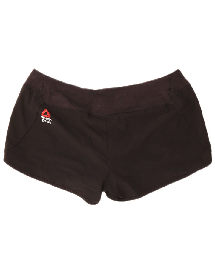 Shorts esportivos femininos REEBOK UK 20/22 XL poliéster preto