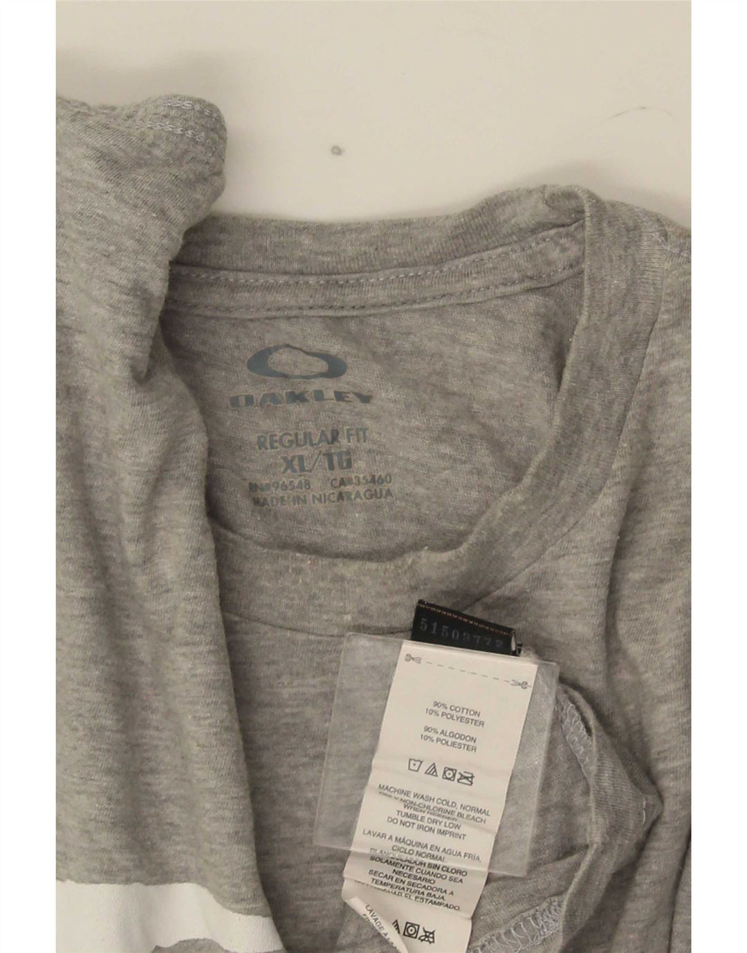 Oakley Masculino Regular Fit Graphic Top Manga Longa XL Cinza Algodão
