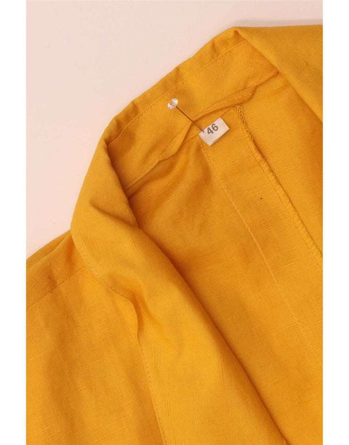 Conjunto de peças femininas vintage com 2 botões IT 46 Grande W32 Amarelo