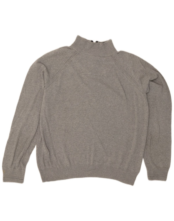 Suéter masculino TIMBERLAND Regular Fit com zíper e gola XL cinza