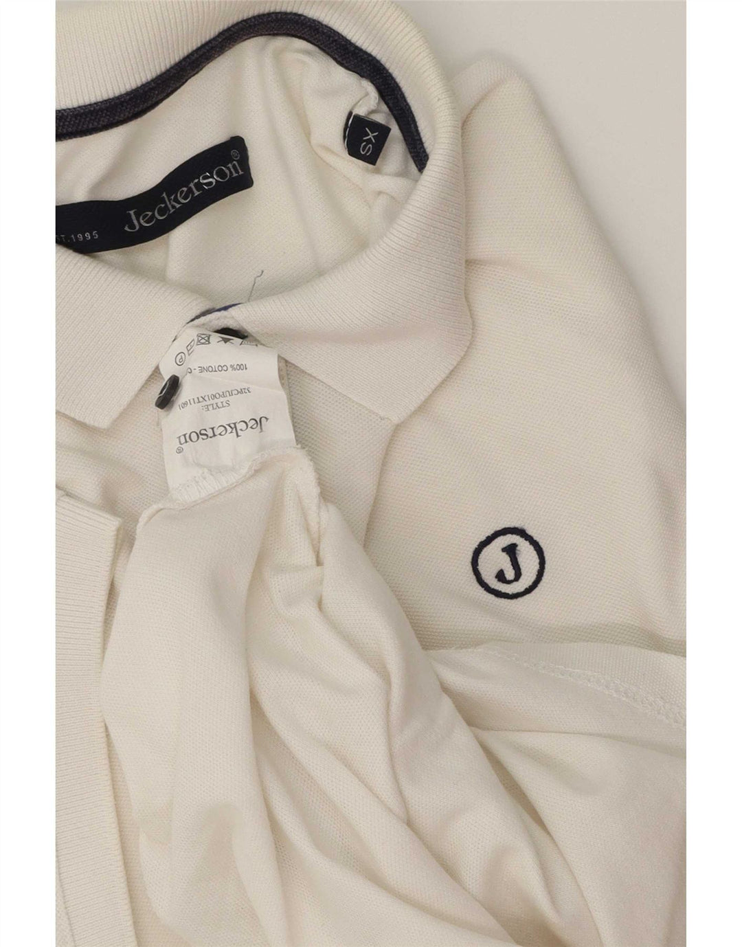 Camisa polo masculina Jeckerson XS algodão branco
