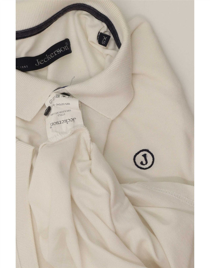 Camisa polo masculina Jeckerson XS algodão branco