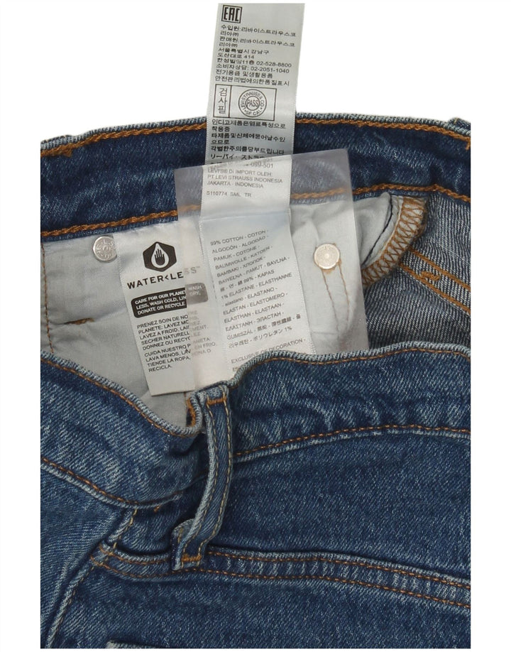 Calça jeans feminina Levi's 501 Straight W25 L26 azul algodão