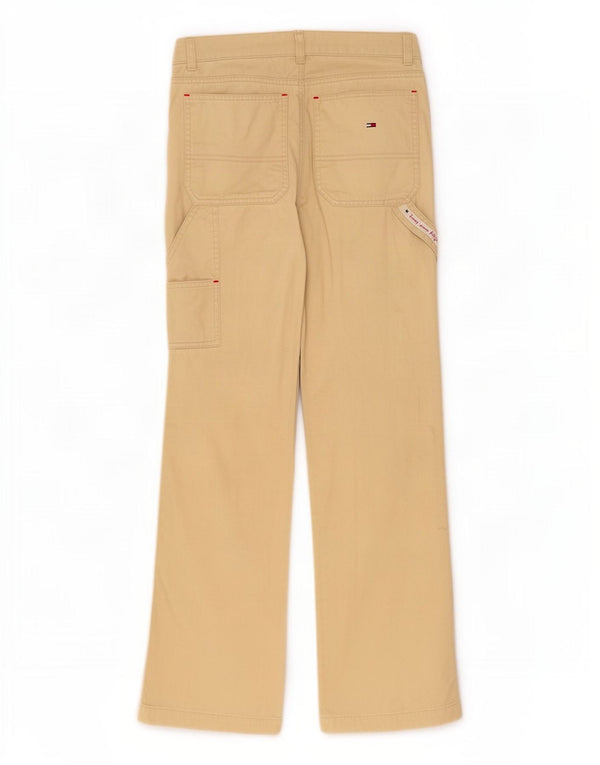 Tommy Hilfiger Meninas Bootcut Cargo Calças 13-14 Anos W28 L28 Bege