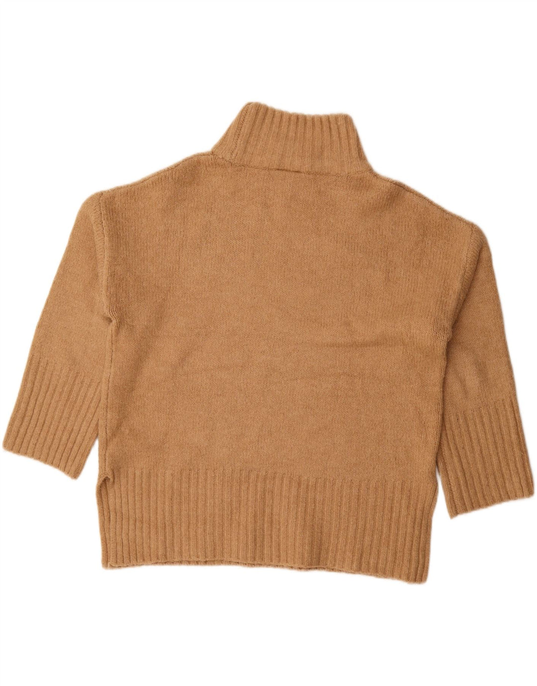 Topshop suéter feminino oversized com gola de tartaruga Reino Unido 12 marrom médio