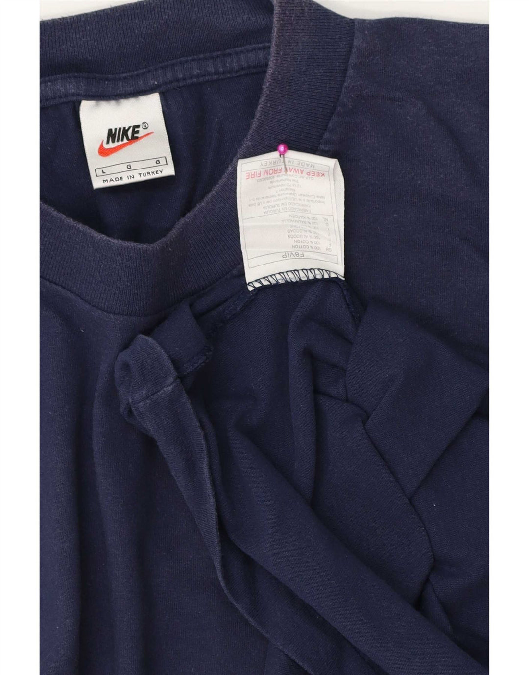 Camiseta masculina Nike grande algodão azul marinho