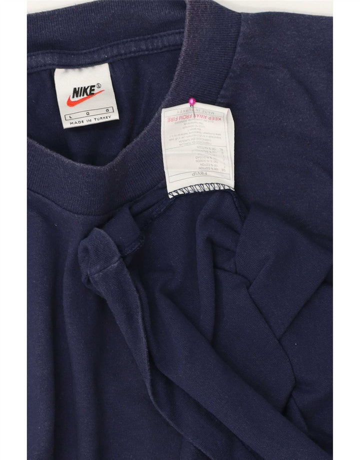 Camiseta masculina Nike grande algodão azul marinho