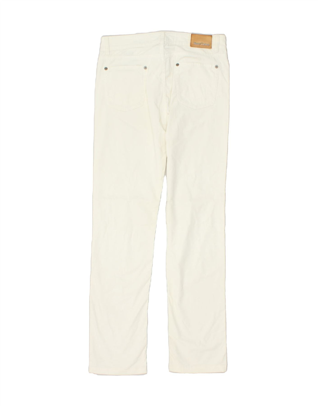 HENRY COTTONS Womens Straight Casual Trousers W28 L30 White Cotton | Vintage Henry Cottons | Thrift | Second-Hand Henry Cottons | Used Clothing | Messina Hembry 