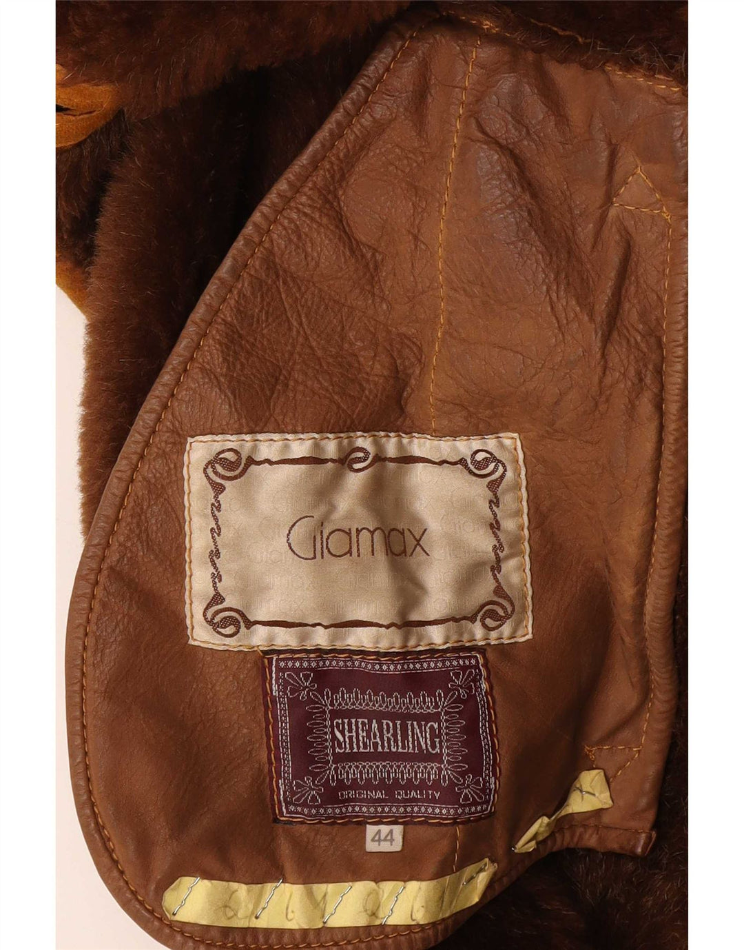 Giamax Casaco feminino oversized shearling IT 44 Bege Médio