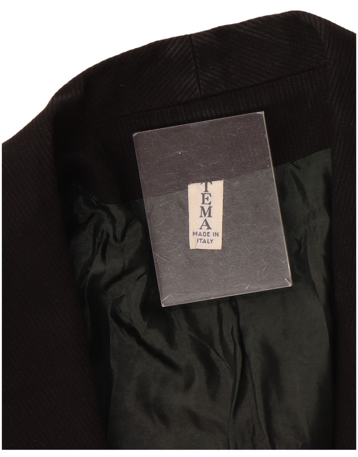 Jaqueta blazer feminina vintage aberta IT 48 XL preta