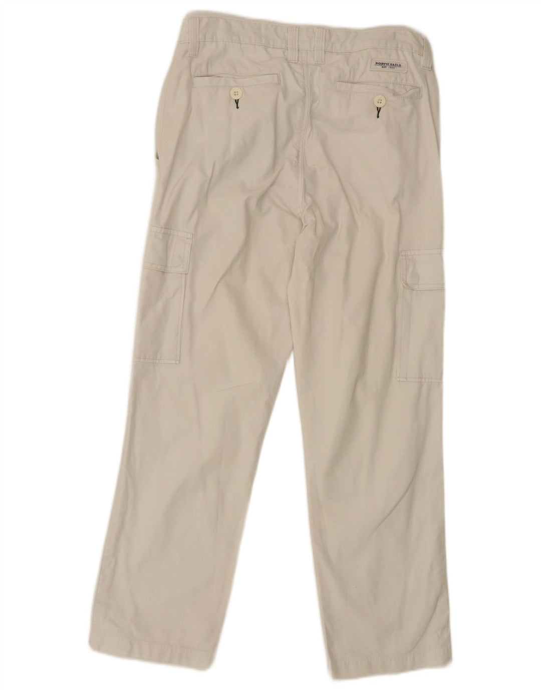 Calça cargo reta masculina NORTH SAILS IT 48 médio W30 L28 algodão branco