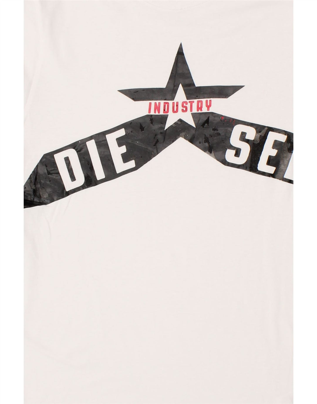 Camiseta gráfica DIESEL Boys 13-14 anos algodão branco