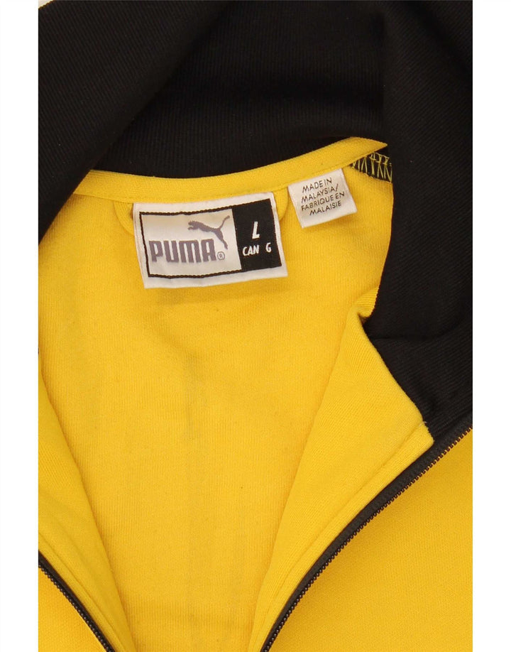 Puma Mens Tracksuit Top Jacket Grande Amarelo Colorblock Poliéster