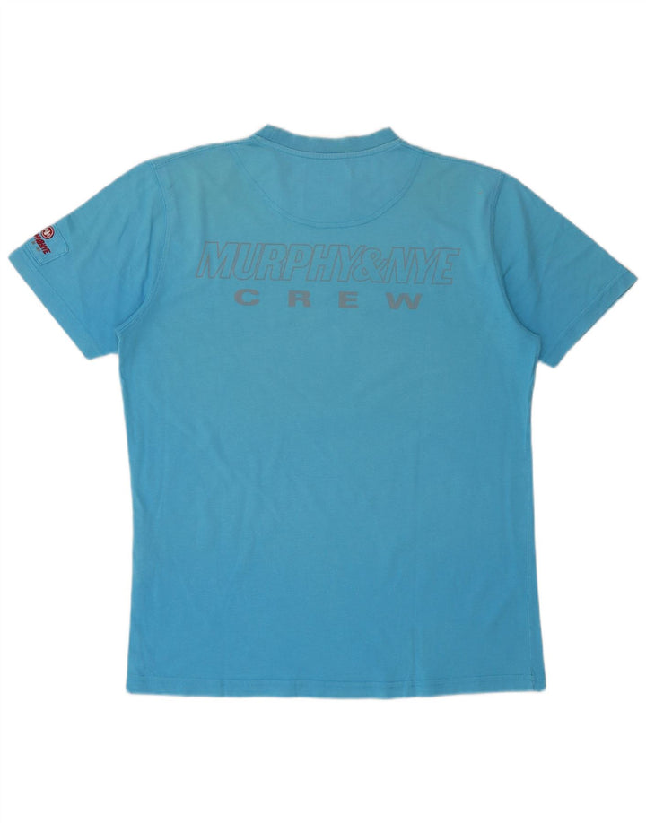 Camiseta gráfica masculina MURPHY & NYE grande algodão azul
