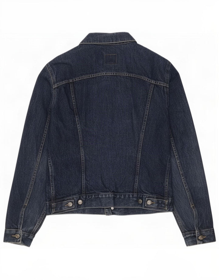 Jaqueta jeans feminina Gas UK 16 grande algodão azul