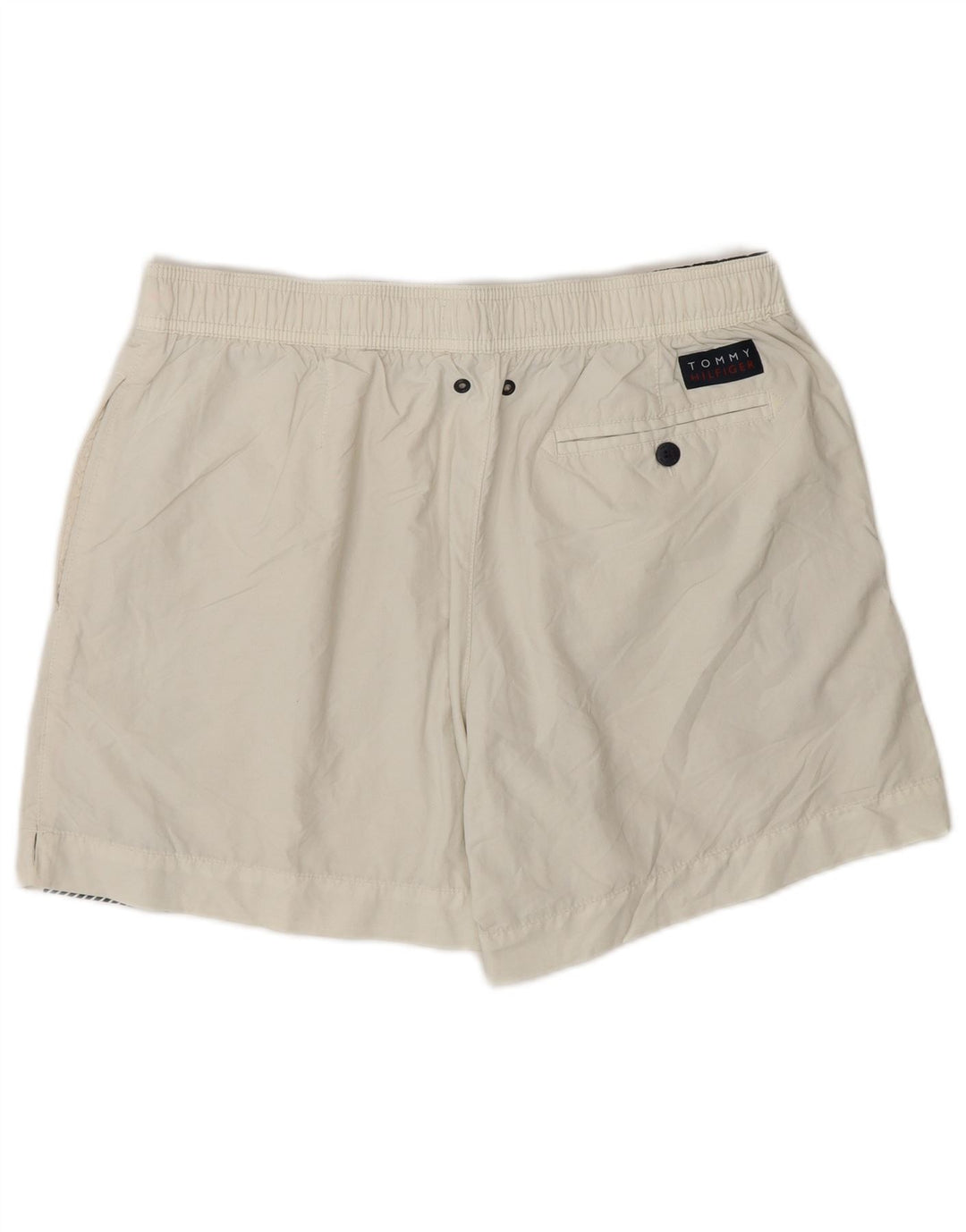 Shorts de natação masculino Tommy Hilfiger gráfico médio branco