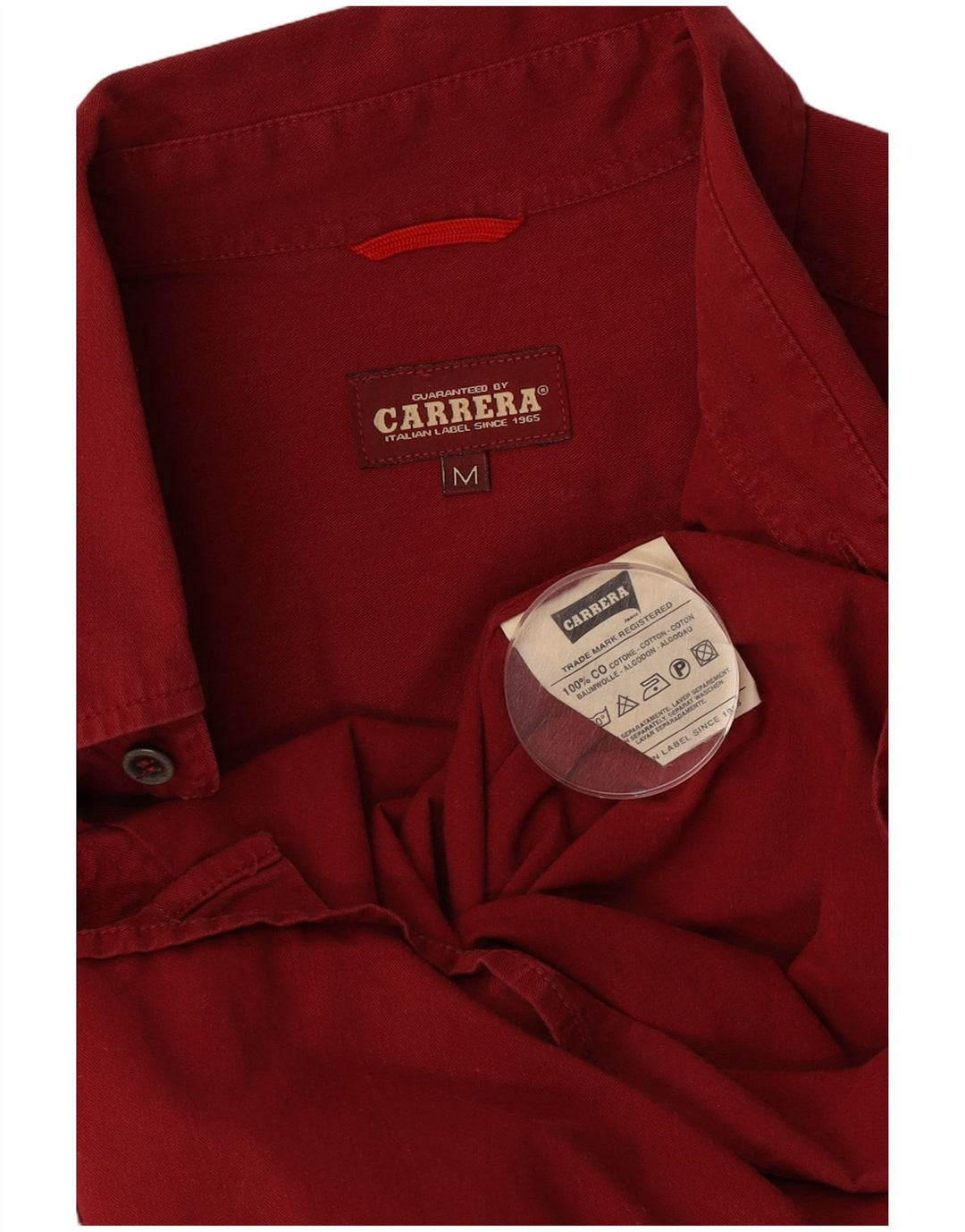 Camisa masculina Carrera médio algodão vermelho