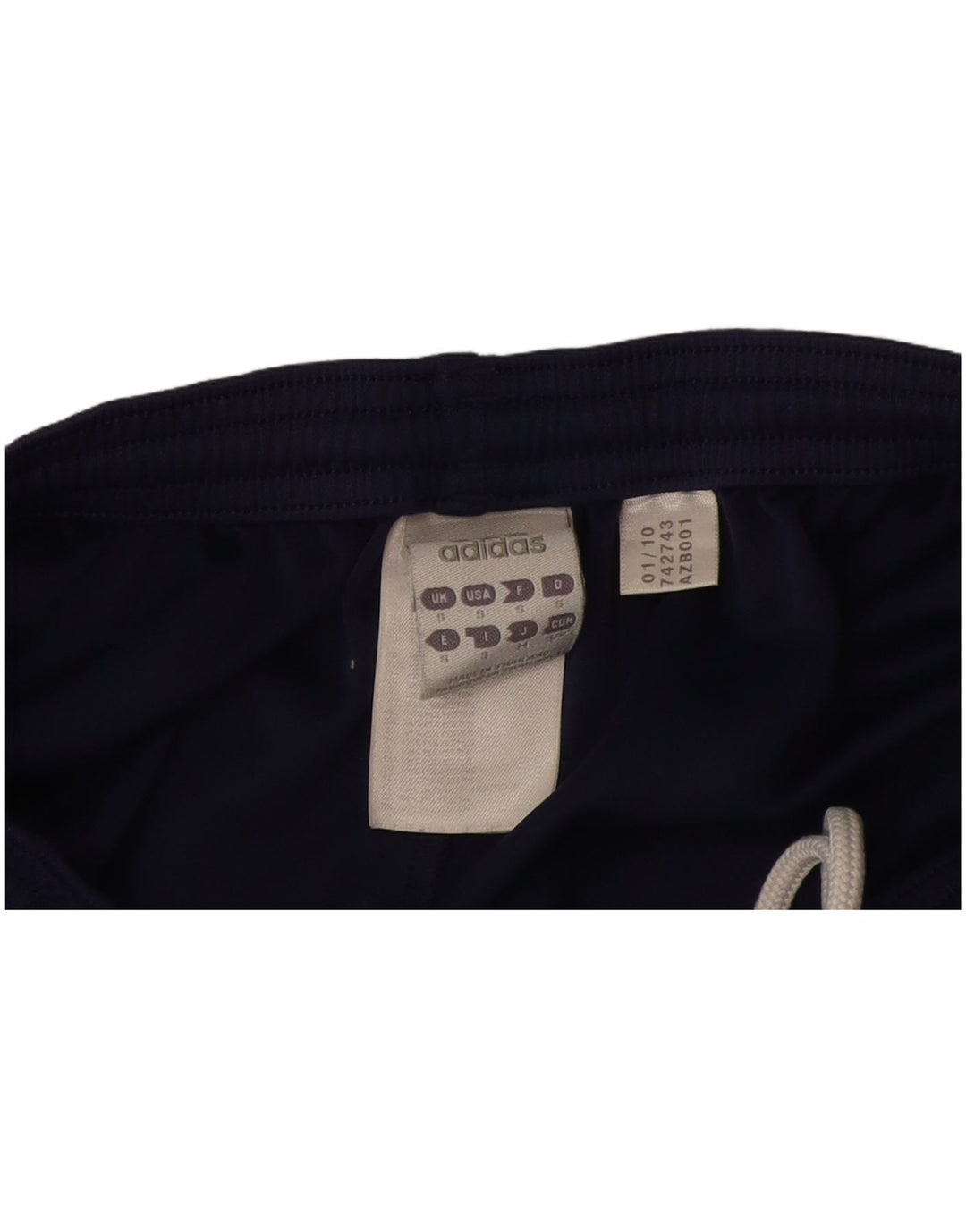 Shorts esportivos masculinos Adidas pequenos poliéster azul marinho