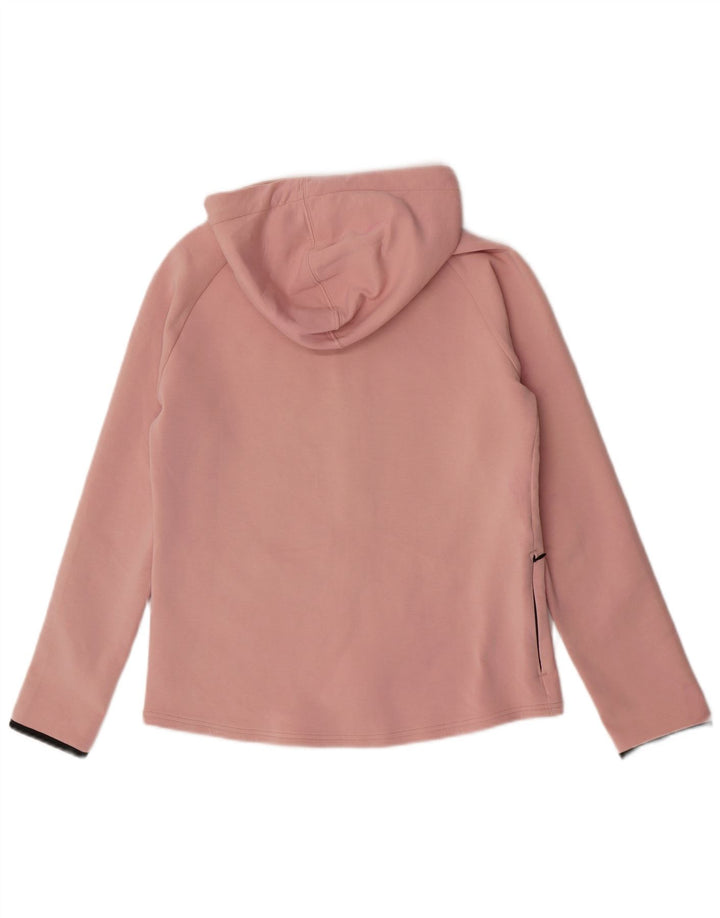 Suéter Puma feminino com capuz e zíper UK 14 grande rosa