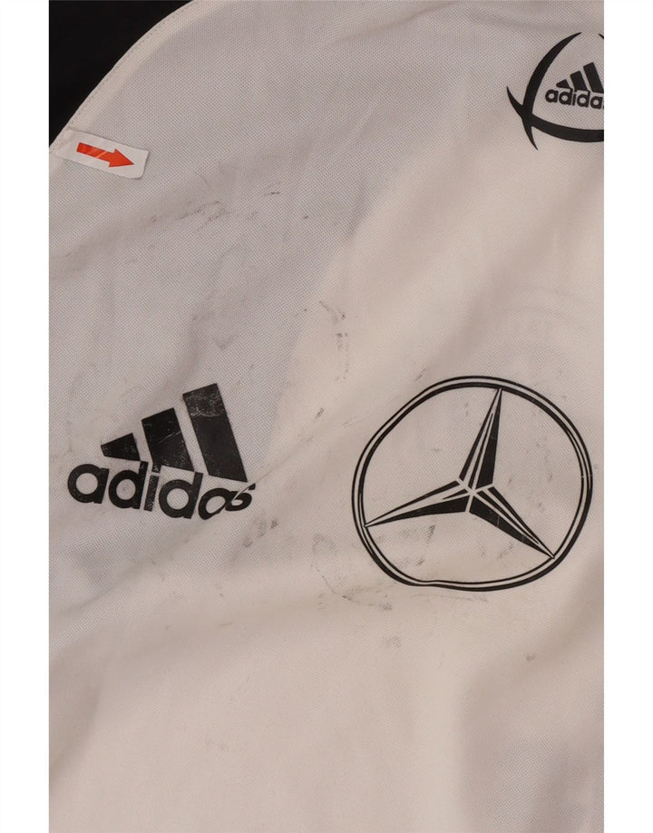 Adidas Mens Graphic T-Shirt Top UK 40/42 Médio Branco Colorblock Poliéster
