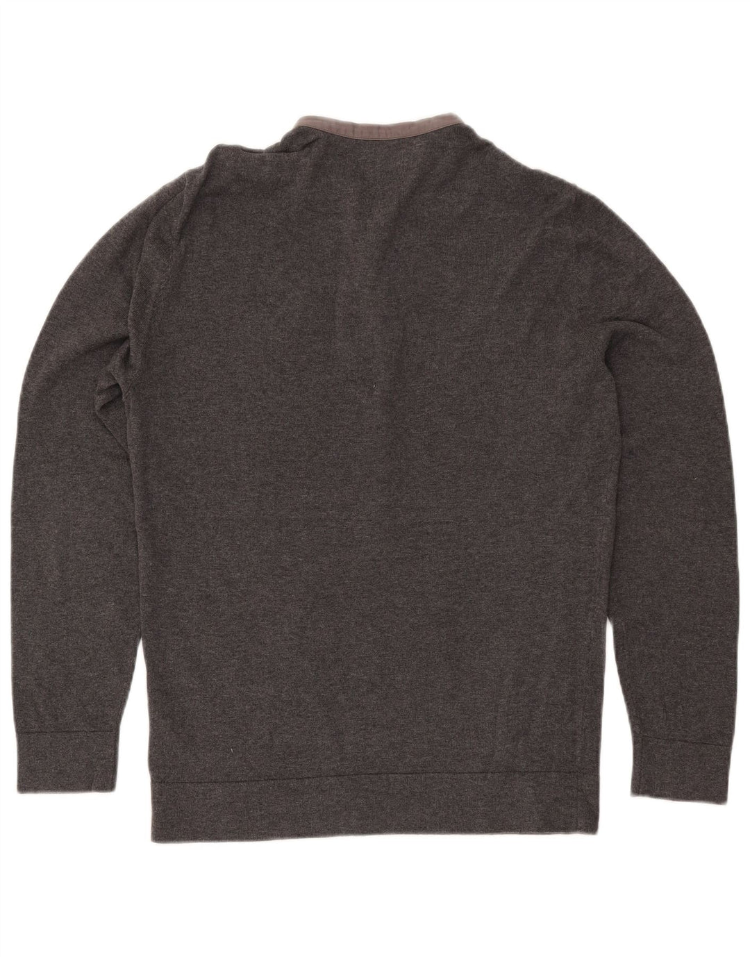 Suéter masculino GUESS com gola redonda, grande algodão cinza