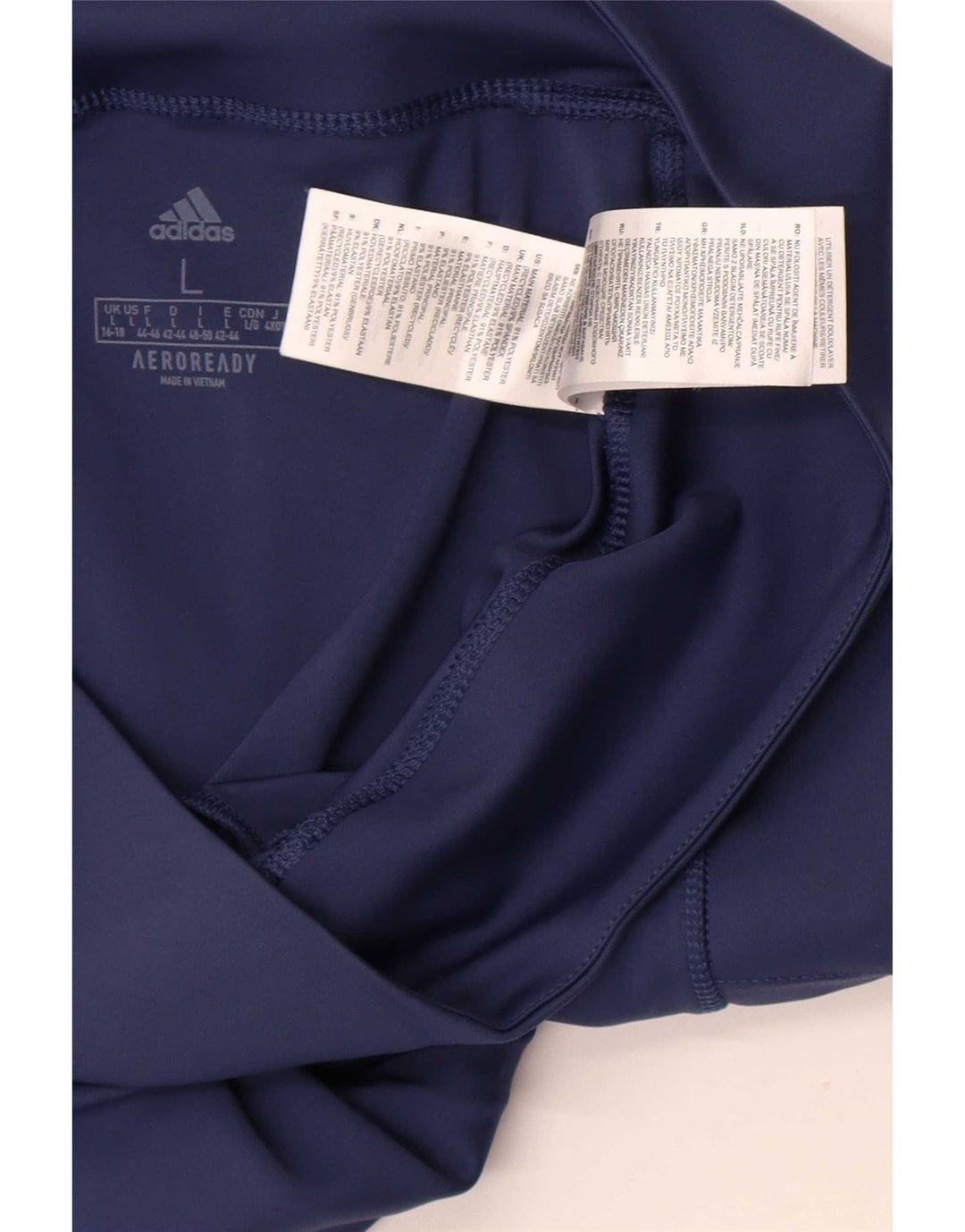 Leggings Aeroready Adidas Feminino Reino Unido 16 Grande Azul Marinho Poliéster