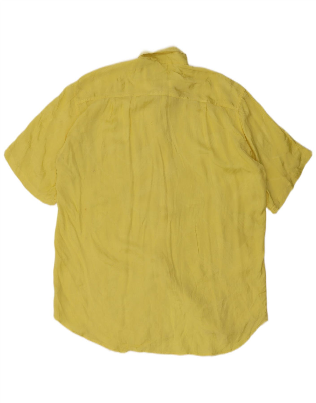 Camisa masculina de manga curta Clinique viscose amarela média
