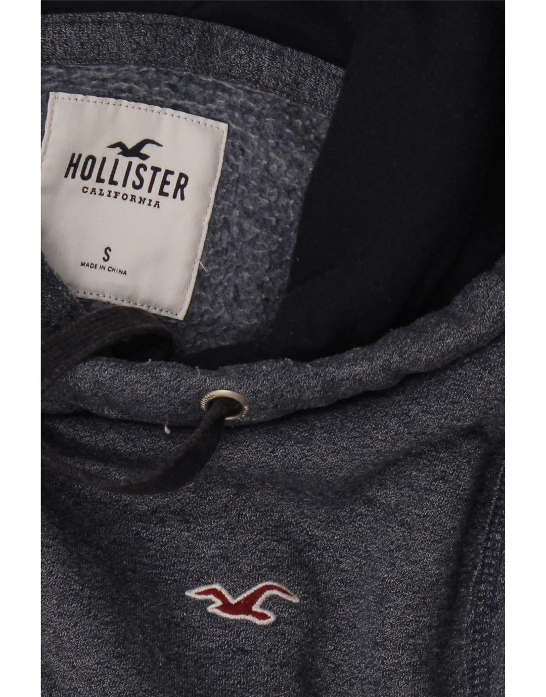 Jumper com capuz masculino HOLLISTER pequeno azul marinho
