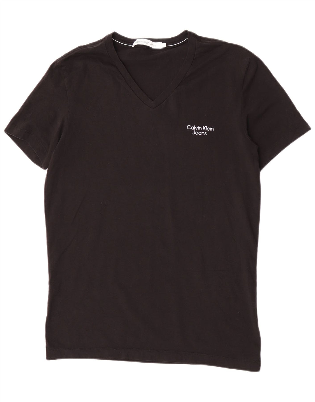 Camiseta feminina Calvin Klein Jeans grande algodão preto