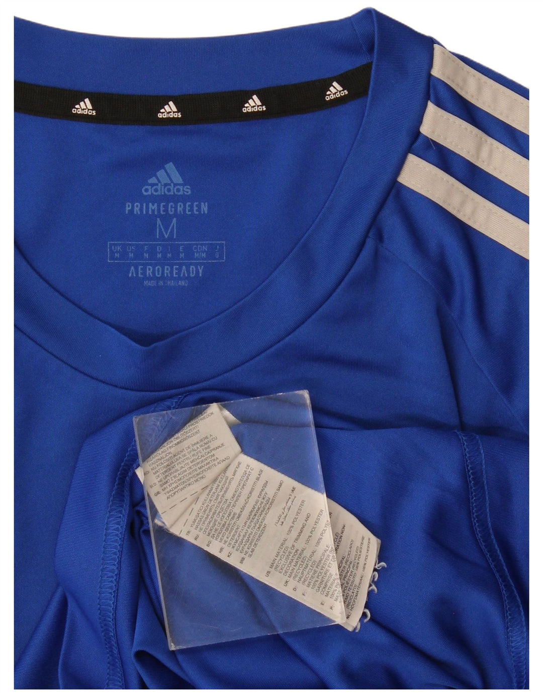 Adidas Mens Aeroready Camiseta Top Médio Azul Poliéster