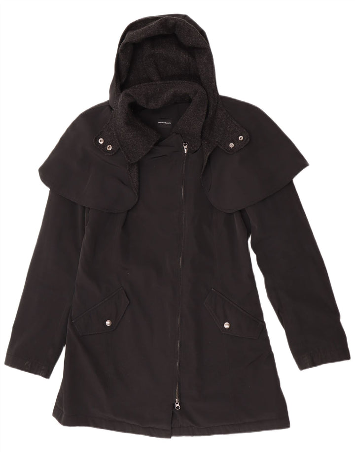 Casaco Capelet Feminino Penny Black com Capuz UK 10 Pequeno Preto