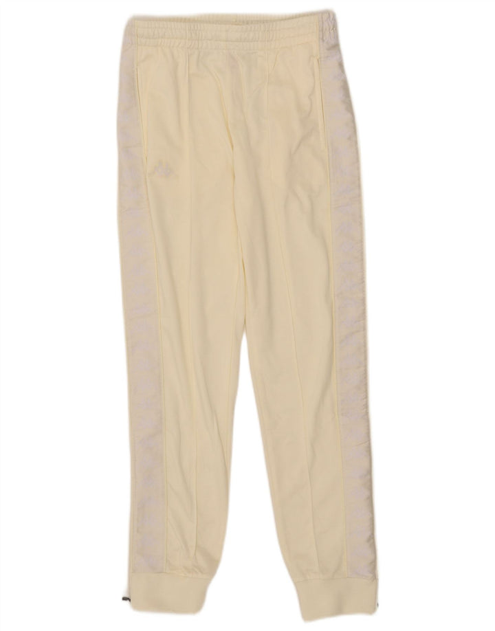 Kappa Mens Graphic Tracksuit Calças Joggers XS Off White Poliéster