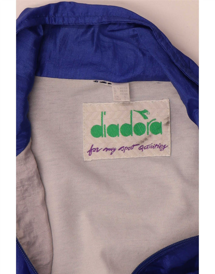Diadora Mens Tracksuit Top Jacket Grande Azul Colorblock