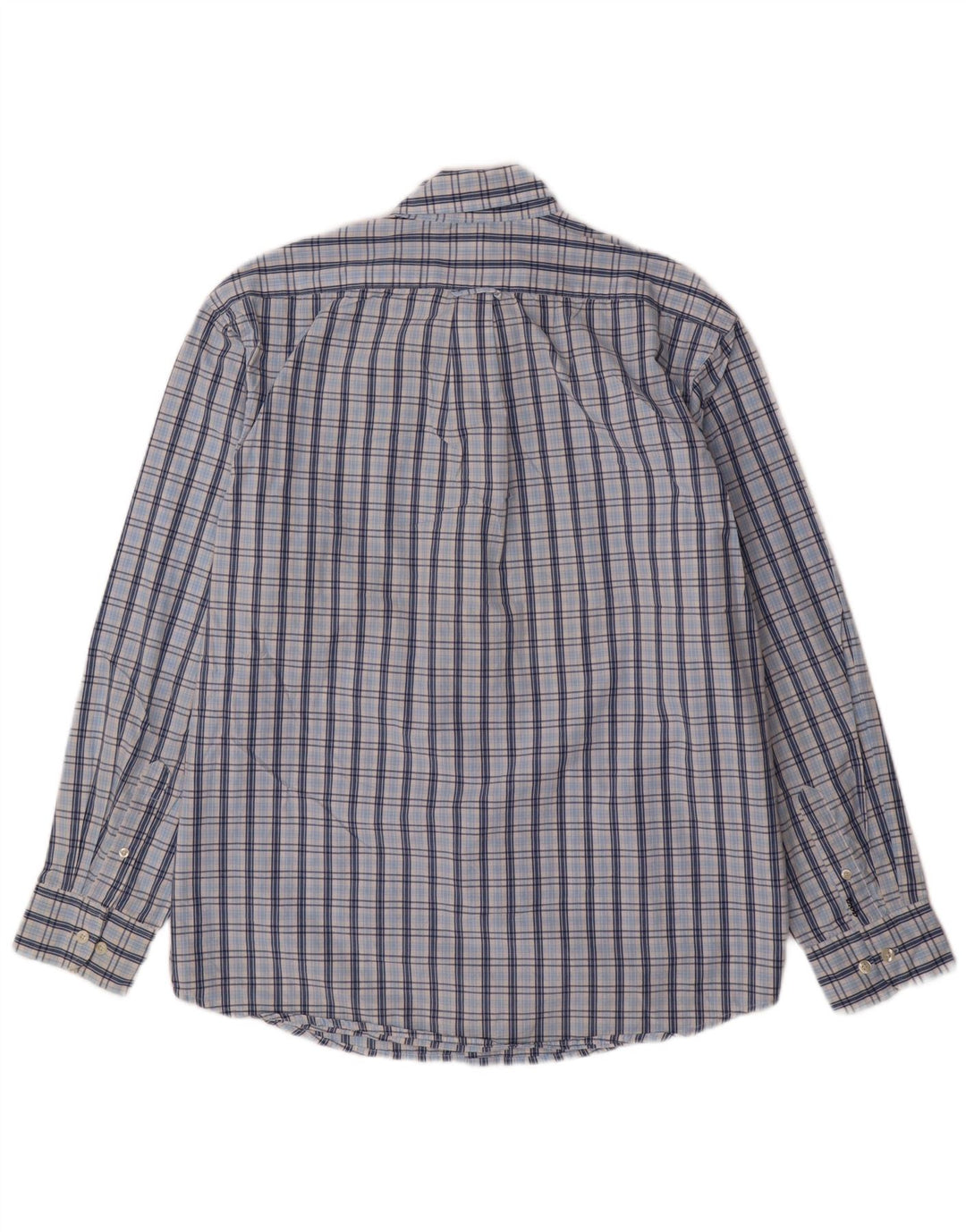 Camisa masculina IZOD grande algodão xadrez azul