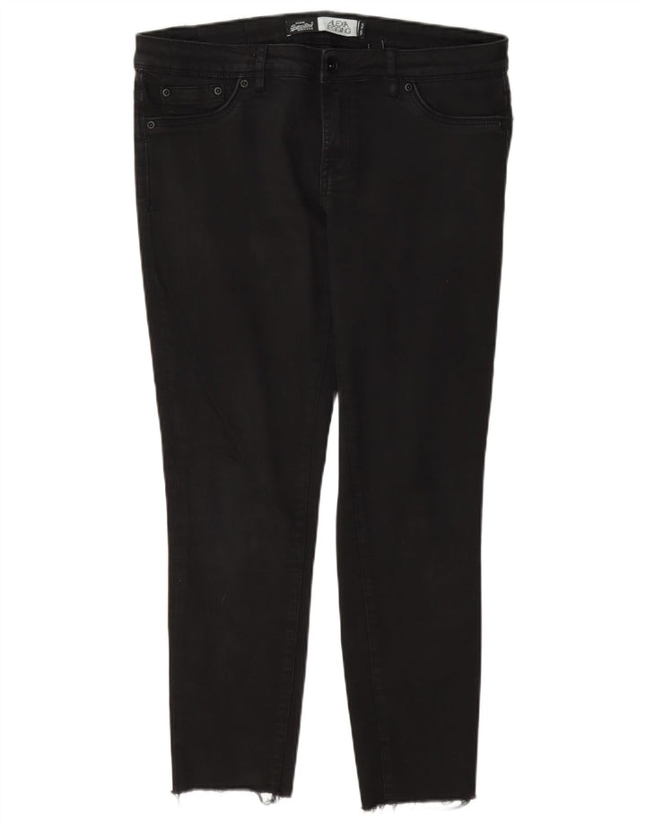 Superdry Feminino Alexia Jegging Jeans W31 L26 Algodão Preto