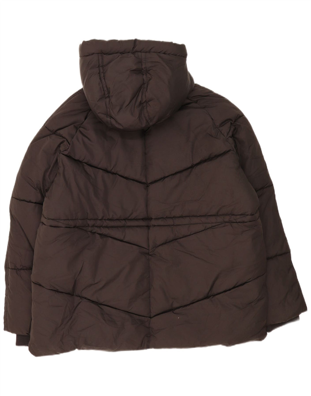 Jaqueta feminina acolchoada com capuz e capuz John Lewis Reino Unido 18 XL poliéster preto