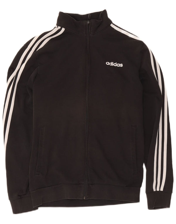 Adidas Mens Treino Top Jacket Pequeno Algodão Preto