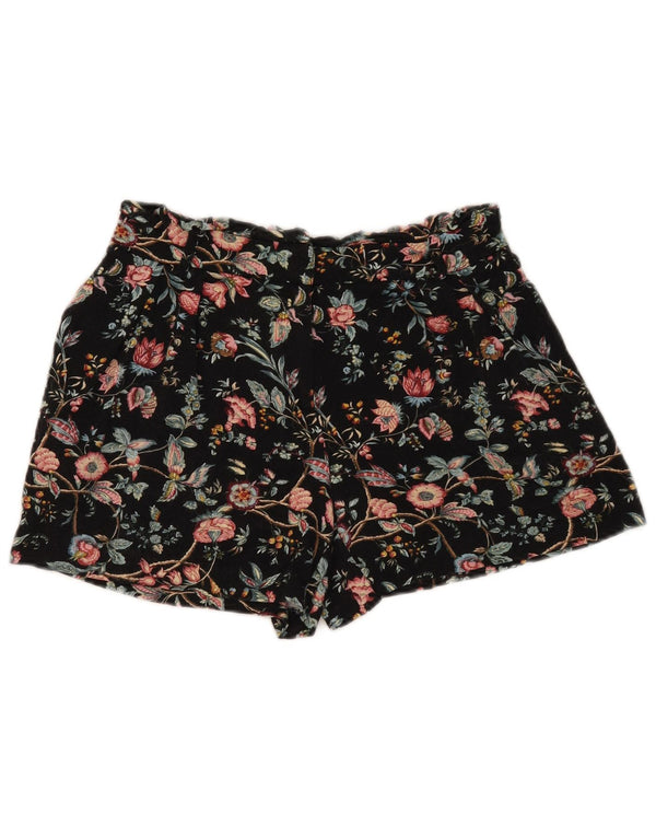 Shorts Chino Feminino Oasis UK 10 Pequeno W28 Preto Floral