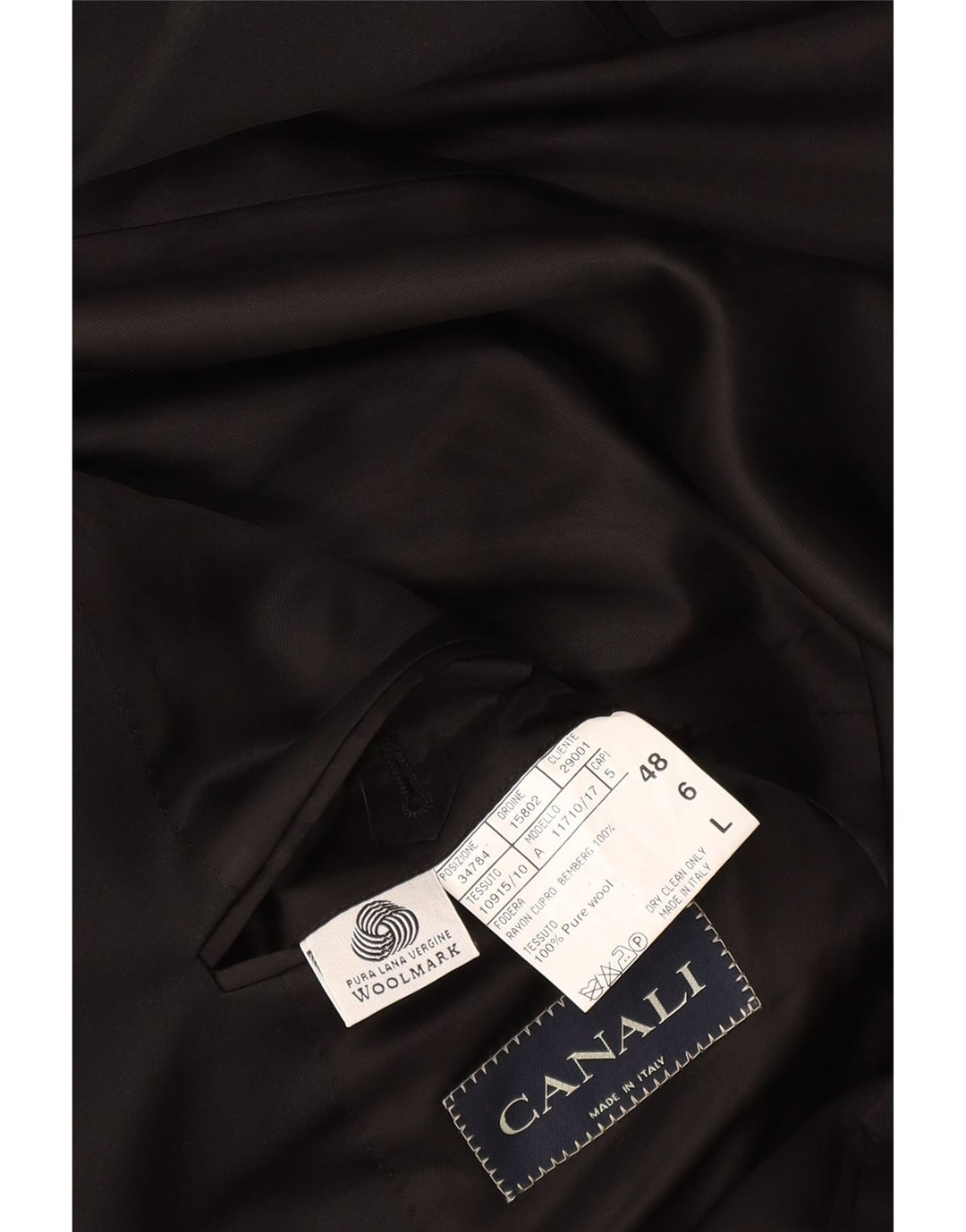 Jaqueta masculina Canali Longline 1 botão Blazer IT 48 lã virgem preta média