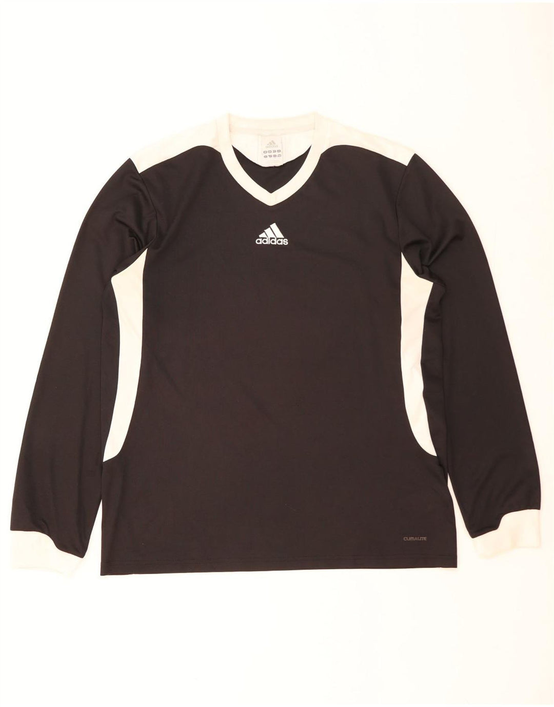 Adidas Masculino Climalite Top Manga Longa Grande Preto Colorblock Poliéster