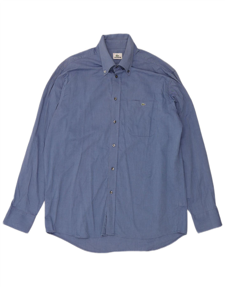 Camisa masculina LACOSTE tamanho 43 grande algodão azul