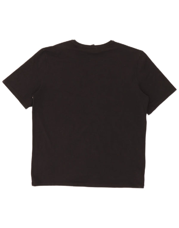 Camiseta masculina Hugo Boss Top médio algodão preto