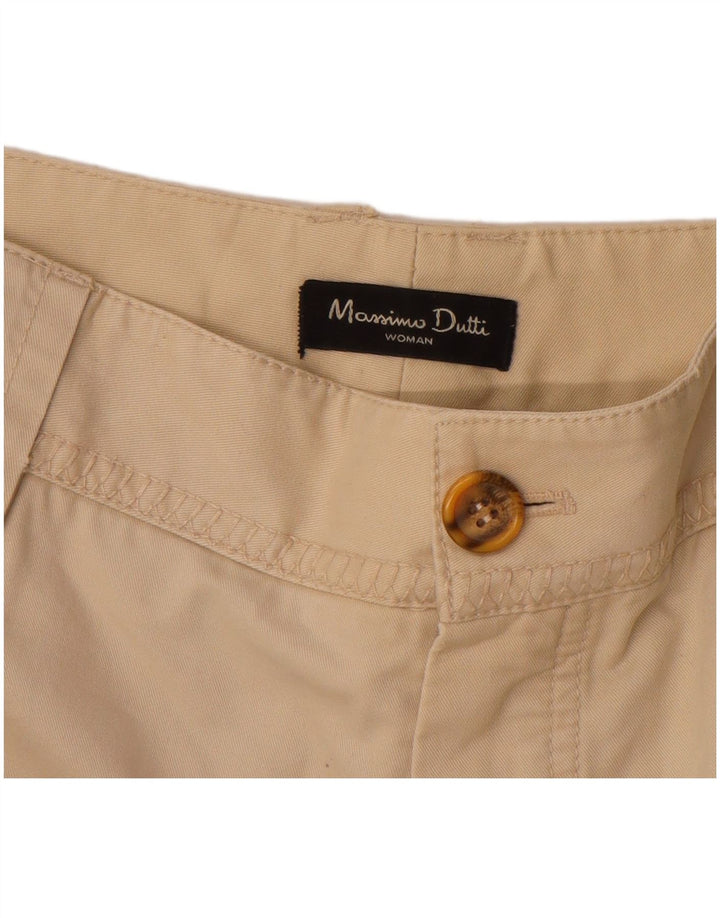 Calça chino reta feminina MASSIMO DUTTI UE 42 grande W32 L33 bege