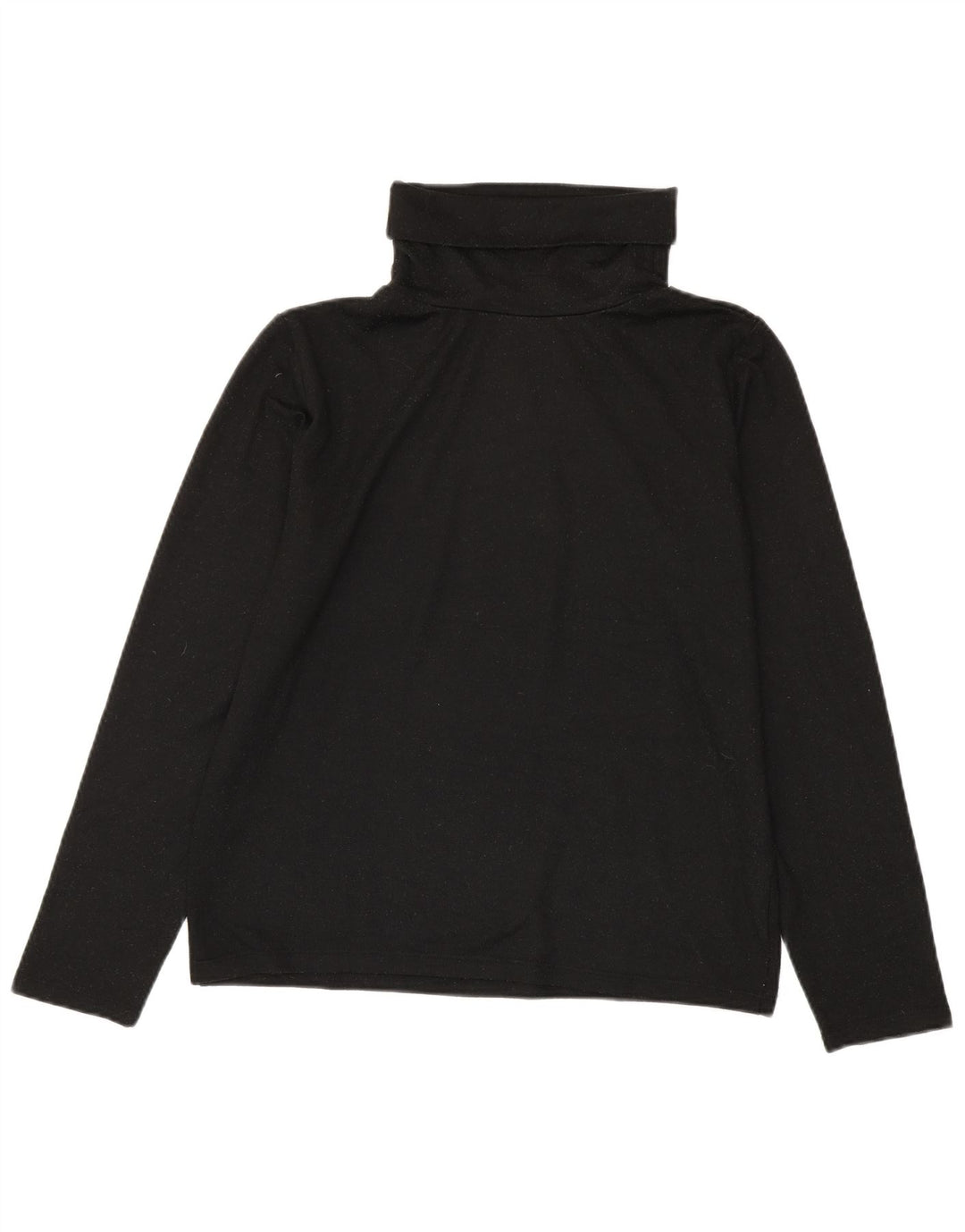 Zara Top feminino com gola redonda e manga comprida UK 18 XL preto