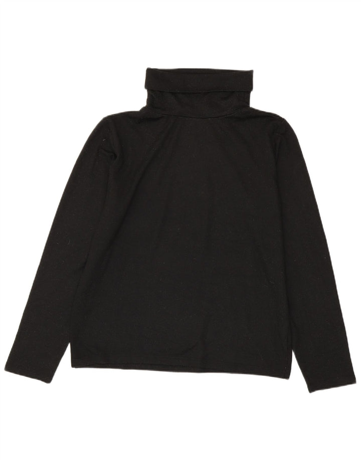 Zara Top feminino com gola redonda e manga comprida UK 18 XL preto