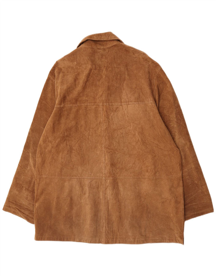 Jaqueta masculina de camurça Montereggi EU 54 2XL couro bege