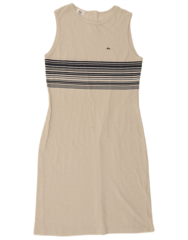 Vestido bodycon feminino Lacoste tamanho 44 grande listrado branco