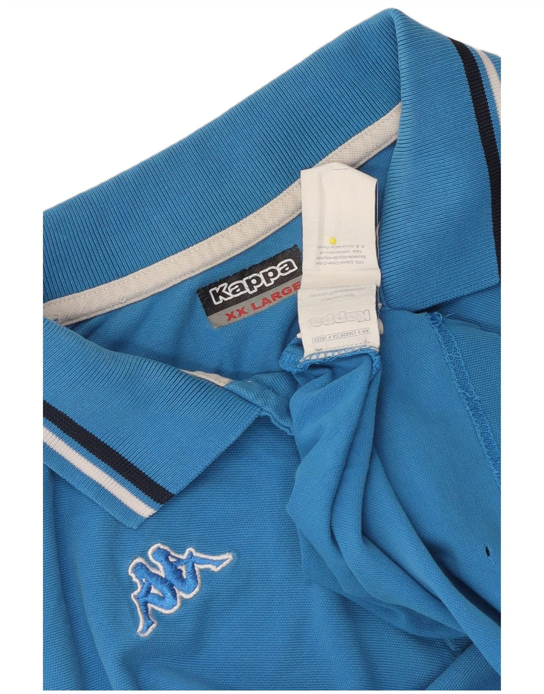 Camisa polo masculina Kappa 2XL algodão azul