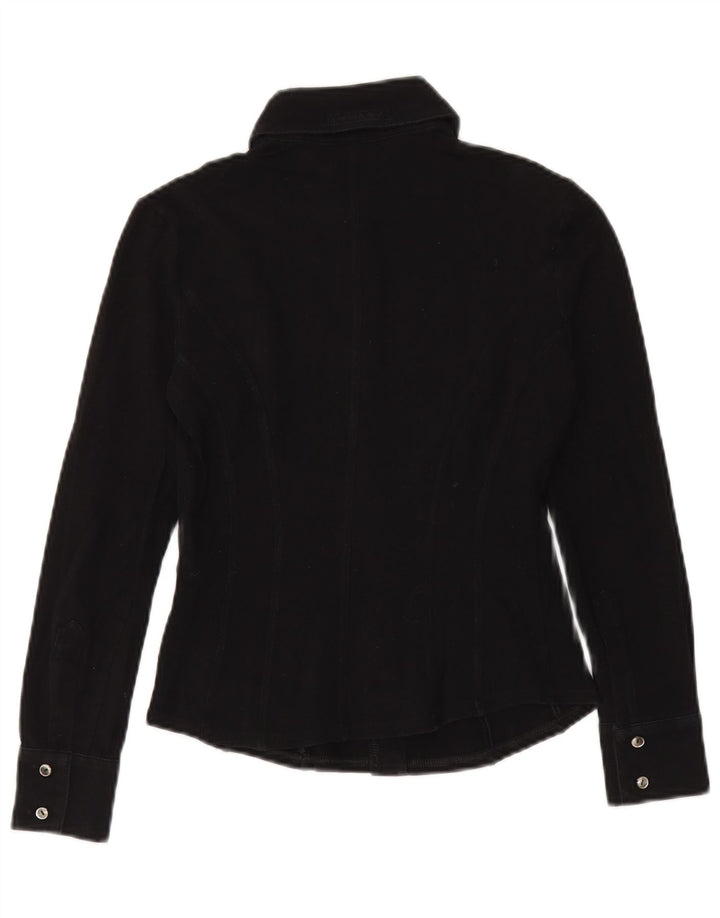Camisa feminina Penny Black UK 10 pequena algodão preto